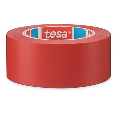 Tesaflex röd PVC-tejp för permanent märkning inomhus 50 mm x 33 m - 1
