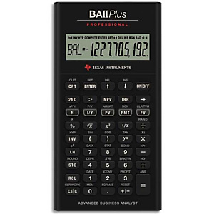 TEXAS INSTRUMENTS Calculatrice financière BA II Plus Pro IIBAPRO/TBL/4E6/B TEXAS INSTRUMENTS Calculatrice financière BA II Plus Pro IIBAPRO/TBL/4E6/B