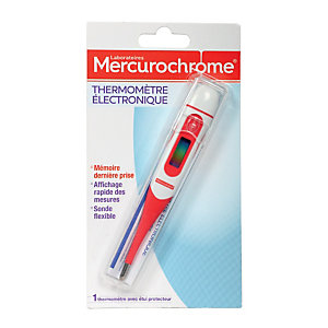 Thermomètre électronique avec étui protecteur Mercurochrome