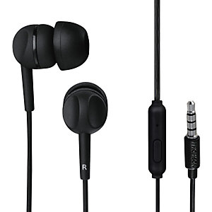 THOMSON EAR3005BK Auriculares de botón in-ear con cable, 1,3 m, negro