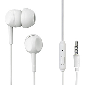 THOMSON EAR3005W Auriculares de botón in-ear con cable, 1,3 m, blanco THOMSON EAR3005W Auriculares de botón in-ear con cable, 1,3 m, blanco