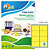 TICO Etichette adesive LP4F - in carta - angoli arrotondati - permanenti - 99,1 x 67,7 mm - 8 et/fg - 70 fogli - giallo fluo - 2
