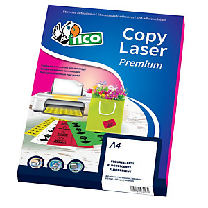 TICO Etichette in carta fluorescente, Per stampanti laser e inkjet, Diametro 63 mm, 70 fogli, 12 etichette per foglio, Arancio Fluo (confezione 70 fogli, 12 etichette) TICO Etichette in carta fluorescente, Per stampanti laser e inkjet, Diametro 63 mm, 70 fogli, 12 etichette per foglio, Arancio Fluo (confezione 70 fogli, 12 etichette)