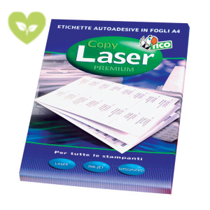TICO Etichette multifunzione, Senza margini, Per stampanti Laser, Inkjet, 105 x 148 mm, 100 fogli, 4 etichette per foglio, Bianco