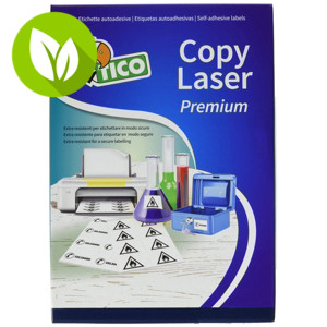 TICO Premium Etiqueta de papel autoadhesiva permanente, 36 x 20 mm, 100 hojas, 60 etiquetas por hoja A4, blanco
