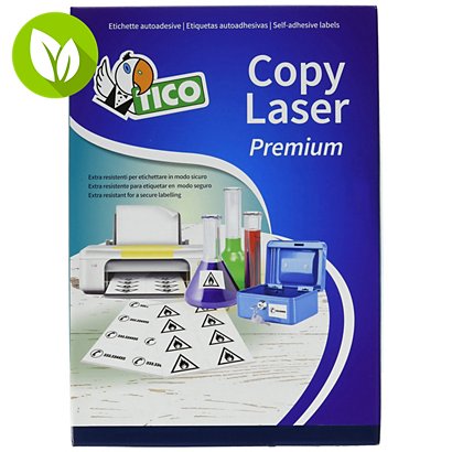 TICO Premium Etiqueta de papel autoadhesiva permanente, 36 x 20 mm, 100 hojas, 60 etiquetas por hoja A4, blanco - 1