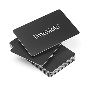 TimeMoto Badge RFID, compatible avec tous les systèmes de pointage TimeMoto®, 85 x 54 mm, distance de lecture de 70 mm, noir