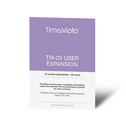 TimeMoto TM-25 Licencia de expansión de 25 usuarios durante 1 año - 1