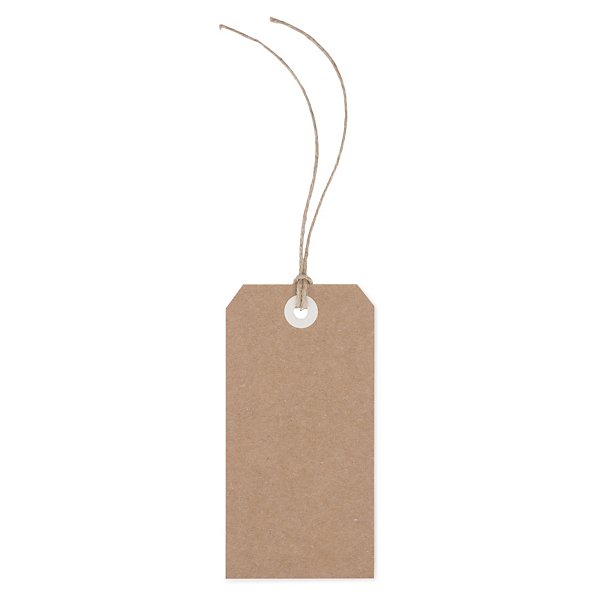 Étiquette américaine en kraft avec fil en lin non posé 125x63 mm - 5