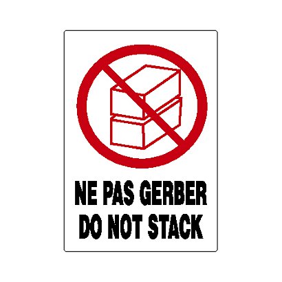 Étiquette d'expédition Ne pas gerber Do not stack 90x130 mm - 1