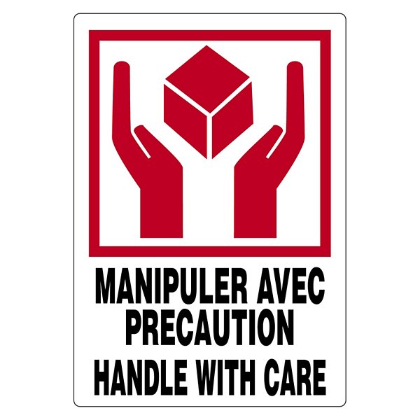 Étiquette d'expédition avec précautions d'usage - 6