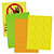 Étiquette fluo orange rectangulaire adhésif permanent en planche A4 210x297 mm - 1