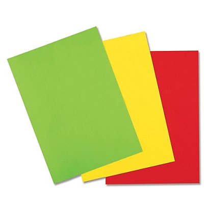 Étiquette fluo rouge rectangulaire adhésif permanent en planche A4 210x148,5 mm - 1