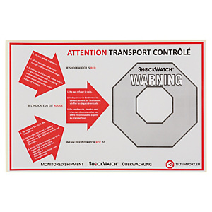 Étiquette pour indicateur de choc SchockWatch