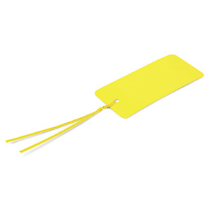 Étiquette industrielle PVC jaune avec attache polytwist Étiquette industrielle PVC jaune avec attache polytwist