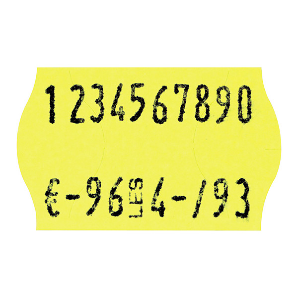 Étiquette pour pince à étiqueter JUDO fluo jaune 26x16 mm - 1