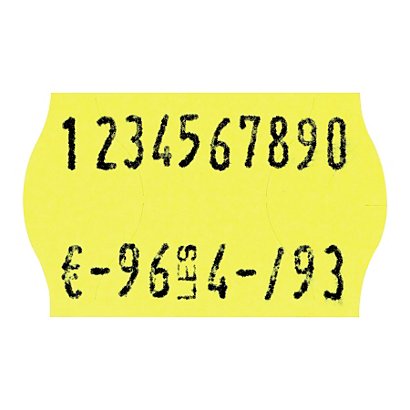 Étiquette pour pince à étiqueter JUDO fluo jaune 26x16 mm - 1