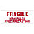 Étiquettes d'expédition imprimées Fragile - 12