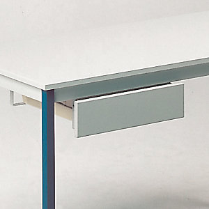 Tiroir adaptable pour tables universelles, coloris gris