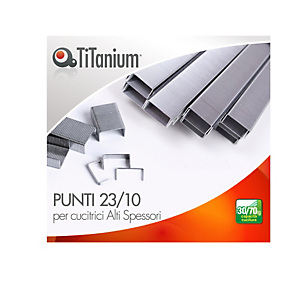 TITANIUM Punti metallici 23/10  - conf. 1000 pezzi