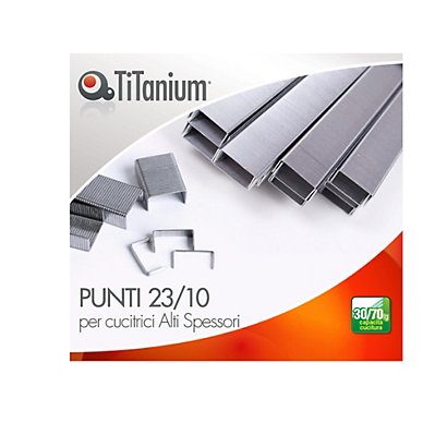 TITANIUM Punti metallici 23/10  - conf. 1000 pezzi - 1