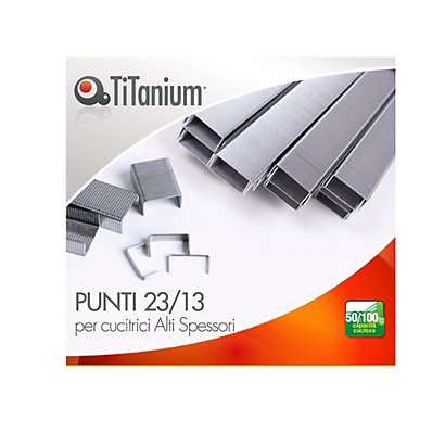 TITANIUM Punti metallici 23/13  - conf. 1000 pezzi - 1