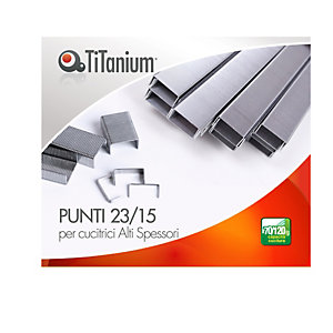 TITANIUM Punti metallici 23/15  - conf. 1000 pezzi
