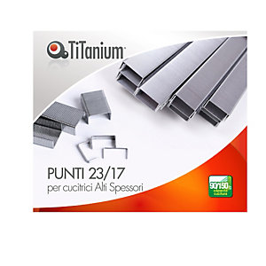 TITANIUM Punti metallici 23/17  - conf. 1000 pezzi