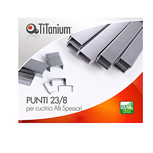TITANIUM Punti metallici - 23/8  - conf. 1000 pezzi