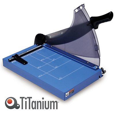 TITANIUM Taglierina a leva - A4 - 445x282 mm - 360 mm (A4) - capacitA' taglio 40 fg - con blocca lama - blu - Titanium