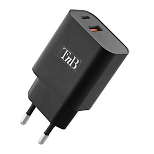 TNB Chargeur secteur USB-A et USB-C Quick Charge Power Delivery 30W - Noir