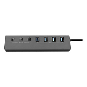TNB Hub 7en1 USB-A & USB-C 3.0 avec 4x USB-A + 3x USB-C - Vitesse 5 Gbps - Finition Dark aluminium TNB Hub 7en1 USB-A & USB-C 3.0 avec 4x USB-A + 3x USB-C - Vitesse 5 Gbps - Finition Dark aluminium