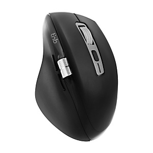 TNB Infinite Pro Ratón óptico inalámbrico, ergonómico para diestros, 7 botones y 2 ruedas de desplazamiento metálicas, 1.000/1.600/2.400/3.200 dpi, nano receptor USB-A, batería recargable, negro, MWINFINITEPRO TNB Infinite Pro Ratón óptico inalámbrico, ergonómico para diestros, 7 botones y 2 ruedas de desplazamiento metálicas, 1.000/1.600/2.400/3.200 dpi, nano receptor USB-A, batería recargable, negro, MWINFINITEPRO