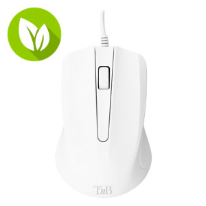 TNB Shark Ratón óptico con cable USB-A, ambidiestro, 3 botones y rueda de desplazamiento, 1.000 dpi, blanco, MSHARKWH TNB Shark Ratón óptico con cable USB-A, ambidiestro, 3 botones y rueda de desplazamiento, 1.000 dpi, blanco, MSHARKWH