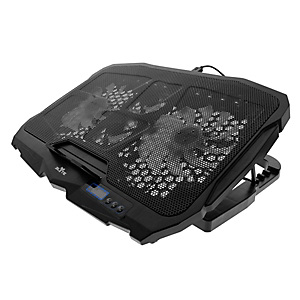 TNB Supporto ventilato con LED Elyte Artic, Per notebook fino a 17", Nero TNB Supporto ventilato con LED Elyte Artic, Per notebook fino a 17", Nero