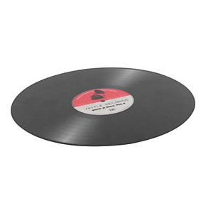 TNB Tappetino Mouse Design Vinile, ø 25 cm, Nero