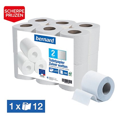 Toiletpapier Bernard 2-laags, set van 12 rollen - 1