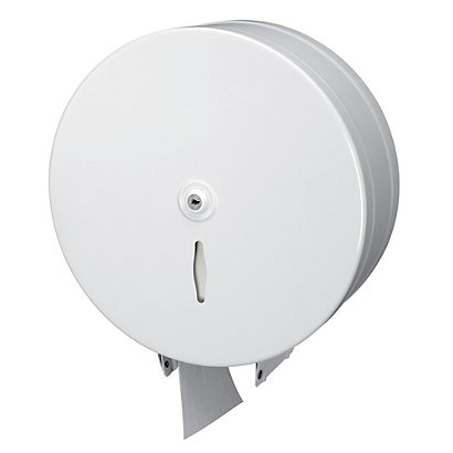 Toiletpapier dispenser in wit metaal voor maxi rollen - 1
