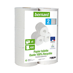 Toiletpapier grote autonomie Bernard, 6 rollen Toiletpapier grote autonomie Bernard, 6 rollen