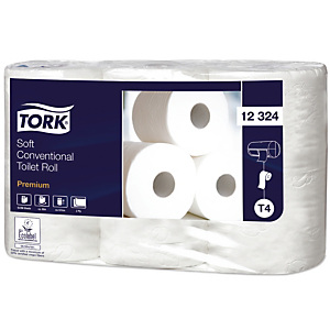 Toiletpapier grote autonomie Tork Premium zacht, 42 rollen Toiletpapier grote autonomie Tork Premium zacht, 42 rollen