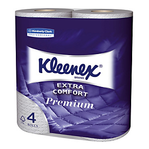 Toiletpapier Kleenex 4-laags, set van 24 rollen Toiletpapier Kleenex 4-laags, set van 24 rollen