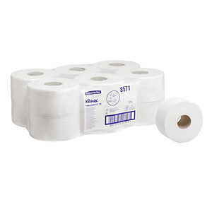 Toiletpapier Kleenex Jumbo, set van 12 rollen Toiletpapier Kleenex Jumbo, set van 12 rollen