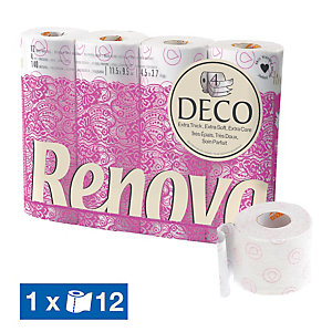 Toiletpapier Renova 4-laags met lotion, set van 12 rollen