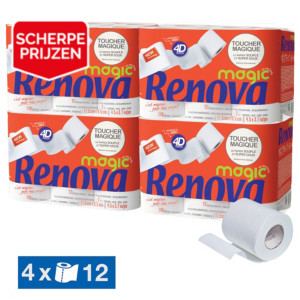 Toiletpapier Renova Magic 2-laags, set van 48 rollen