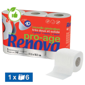 Toiletpapier Renova Magic Pro-Age 4-laags, set van 6 rollen