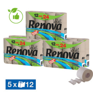 Toiletpapier Renova Olé XXL 2-laags, set van 60 rollen