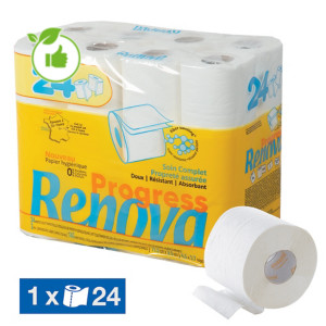 Toiletpapier Renova Progress 2-laags, set van 24 rollen