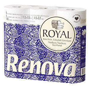 Toiletpapier Renova Royal 4-laags, set van 63 rollen