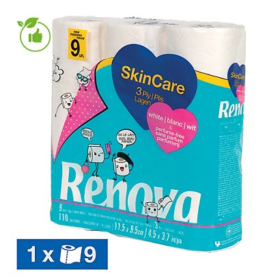 Toiletpapier Renova SkinCare 3-laags, set van 9 rollen - 1