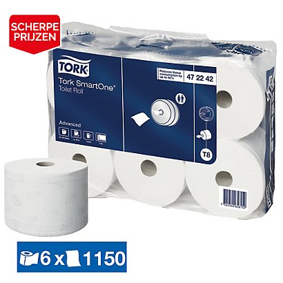 Toiletpapier Tork Advanced SmartOne, set van 6 maxi rollen - 1